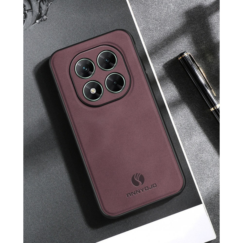 Кожен Калъф ANNYOJO за Xiaomi Poco X7 5G - PU кожа + PC + TPU, Анти-drop, Магнитен, 0.3mm Повдигнати Ръбове, Вкл. Протектор - 5 Цвята