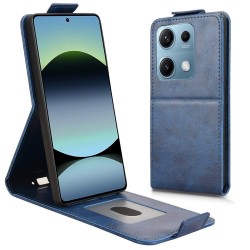 За Xiaomi Redmi Note 14S 4G Вертикален Кожен Калъф със Стойка, Магнитно Закопчаване, Слот за Карта и Скрийн Протектор – 4 цвята