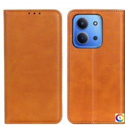 Xiaomi Redmi 15C 5G / 4G / Poco C85 4G Кожен Калъф Портфейл с Протектор, Магнитно затваряне, Вграден Стенд - Кафяв, Тъмнокафяв, Син, Червен, Черен