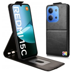 Xiaomi Redmi 15C 5G / 4G / Poco C85 4G- Кожен калъф с магнитен клип, Стенд и Холдер за Карти + Скрийн протектор | Цвят: Черен, Тъмносин, Оранжев, Розов