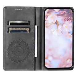 Кожен калъф-портфейл с Протектор за Xiaomi Redmi 15 5G/ 4G, Стойка, Магнитно затваряне, Релефен дизайн, 6 Цвята