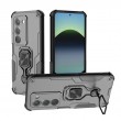WANLONFENG Защитен калъф с Протектор за Xiaomi Redmi 15 5G/4G | Удароустойчив PC+TPU, Стойка, Темперирано стъкло|Цвят:  Черен, Сив, Син, Лилав, Зелен