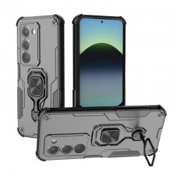 WANLONFENG Защитен калъф с Протектор за Xiaomi Redmi 15 5G/4G | Удароустойчив PC+TPU, Стойка, Темперирано стъкло|Цвят:  Черен, Сив, Син, Лилав, Зелен