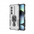 WANLONFENG Защитен калъф с Протектор за Xiaomi Redmi 15 5G/4G | Удароустойчив PC+TPU, Стойка, Темперирано стъкло|Цвят:  Черен, Сив, Син, Лилав, Зелен