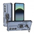 WANLONFENG Защитен калъф с Протектор за Xiaomi Redmi 15 5G/4G | Удароустойчив PC+TPU, Стойка, Темперирано стъкло|Цвят:  Черен, Сив, Син, Лилав, Зелен
