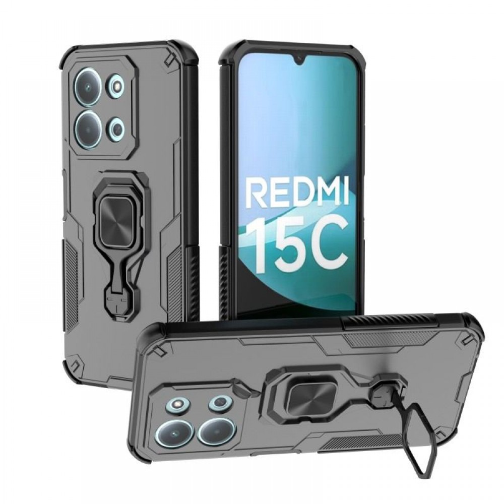 WANLONFENG Удароустойчив кълъф с Протектор за Xiaomi Redmi 15C 5G / 4G / Poco C85 4G - Черен, Син, Сив, Розов, Зелен