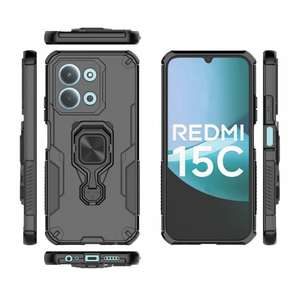 WANLONFENG Удароустойчив кълъф с Протектор за Xiaomi Redmi 15C 5G / 4G / Poco C85 4G - Черен, Син, Сив, Розов, Зелен