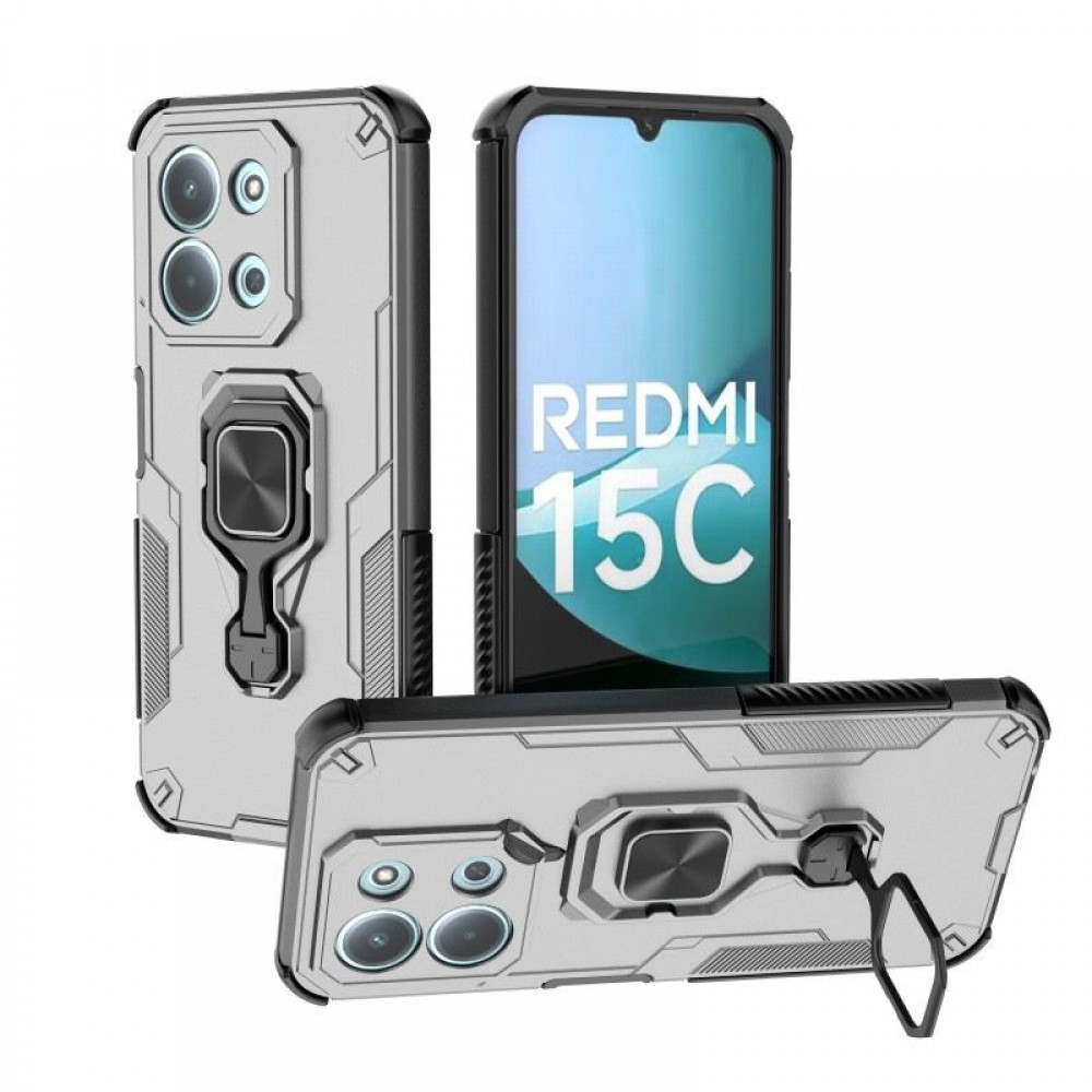 WANLONFENG Удароустойчив кълъф с Протектор за Xiaomi Redmi 15C 5G / 4G / Poco C85 4G - Черен, Син, Сив, Розов, Зелен