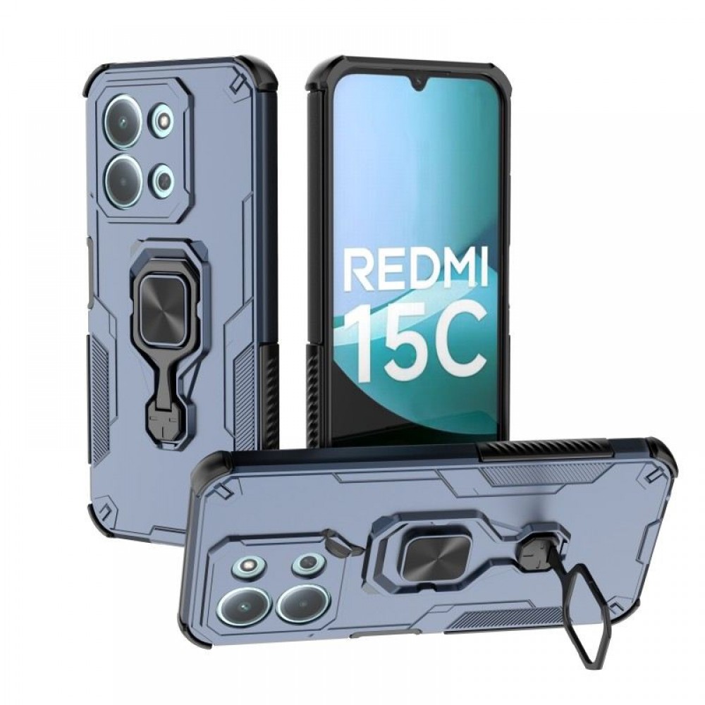 WANLONFENG Удароустойчив кълъф с Протектор за Xiaomi Redmi 15C 5G / 4G / Poco C85 4G - Черен, Син, Сив, Розов, Зелен
