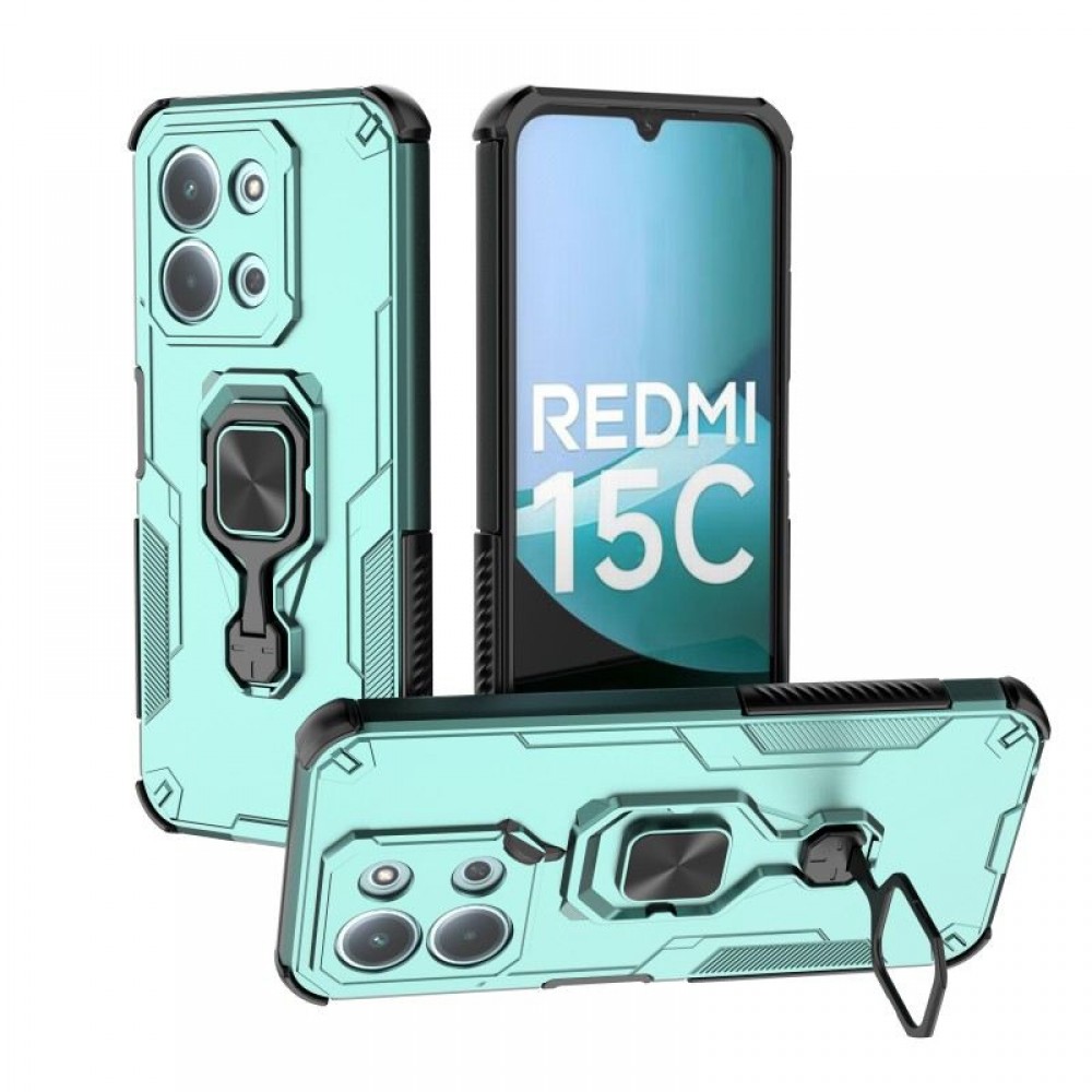 WANLONFENG Удароустойчив кълъф с Протектор за Xiaomi Redmi 15C 5G / 4G / Poco C85 4G - Черен, Син, Сив, Розов, Зелен