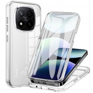 Прозрачен Калъф за Xiaomi Poco X7 5G - Акрилен Гръб + TPU Рамка, 2-в-1 Дизайн, Включен PET Протектор 