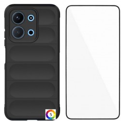 Удароустойчив TPU калъф и Стъклен протектор за Xiaomi Redmi 15C 5G / 4G / Poco C85 4G (Черен, Тъмночервен, Червен, Зелен, Син)