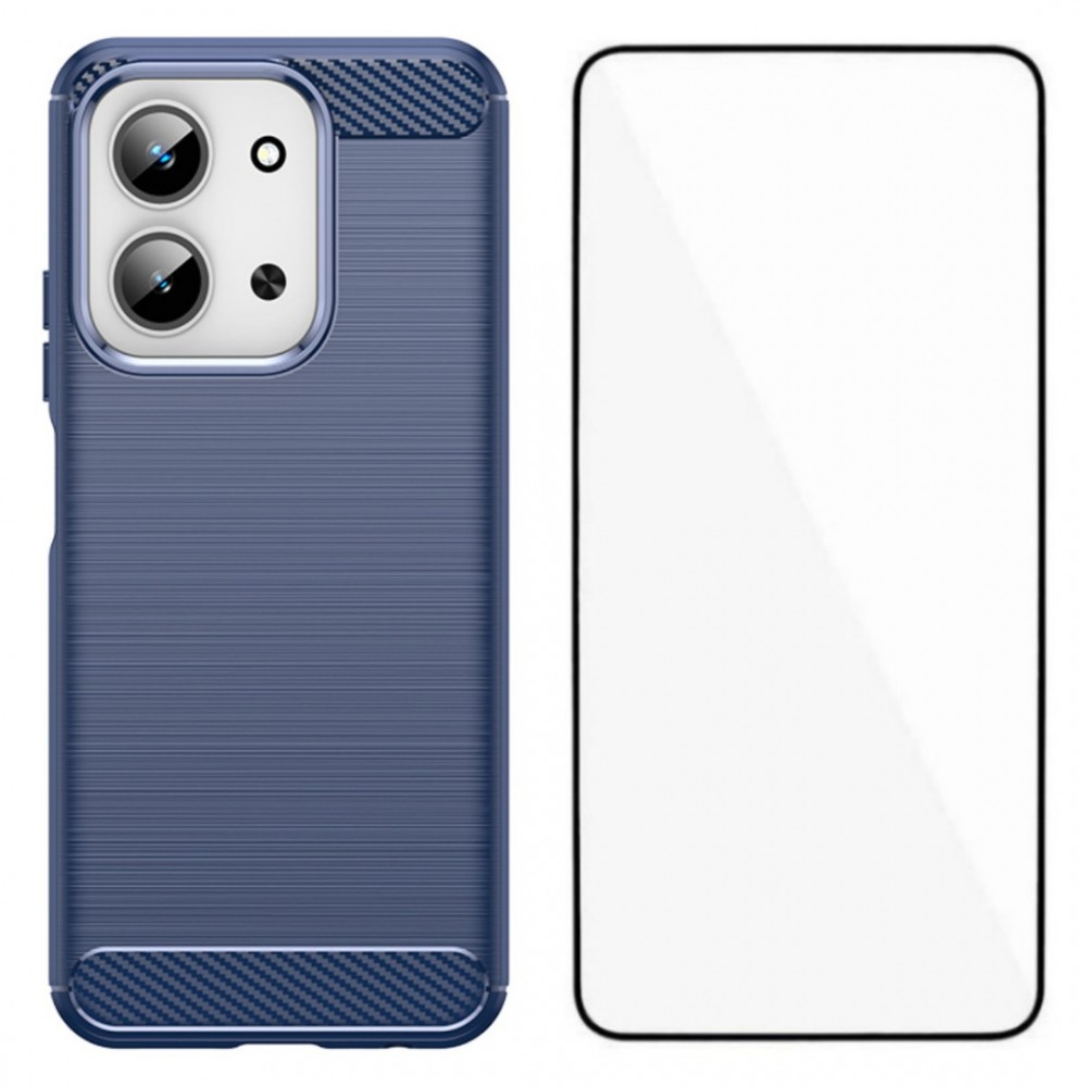 WANLONFENG LS Удароустойчив TPU Калъф с Протектор за Xiaomi Redmi 15C 5G / 4G / Poco C85 4G - Черен, Син, Червен