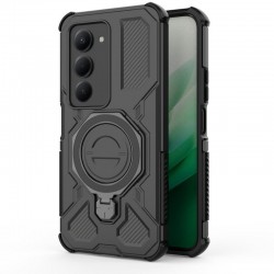 WANLONFENG KJ Series Защитен калъф с Протектор за Xiaomi Redmi 15 5G/ 4G |Удароустойчив PC + TPU, Стойка, Комплект с 2 Стъклени Протектора |Цвят: Черен, Син, Розов, Зелен