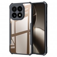XUNDD Калъф за Xiaomi 15T с Прозрачен акрилен гръб | TPU рамка, Airbag технология, вкл. Протектор | Черен