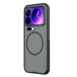 NILLKIN Super Frosted Shield Pro за Xiaomi 17 Pro - Матов PC+TPU, Магнитен, Прозрачно-черен