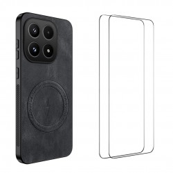 WANLONFENG SD Магнитен Калъф за Xiaomi 17 - PC+TPU, Nappa текстура, 2 стъкла, 4 цвята