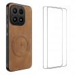 WANLONFENG SD Магнитен Калъф за Xiaomi 17 - PC+TPU, Nappa текстура, 2 стъкла, 4 цвята