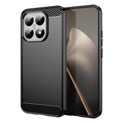 Удароустойчив TPU Калъф за Xiaomi 15T - Дизайн с Въглеродно Влакно, вкл. Протектор, 3 Цвята