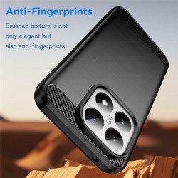 Удароустойчив TPU Калъф за Xiaomi 15T - Дизайн с Въглеродно Влакно, вкл. Протектор, 3 Цвята