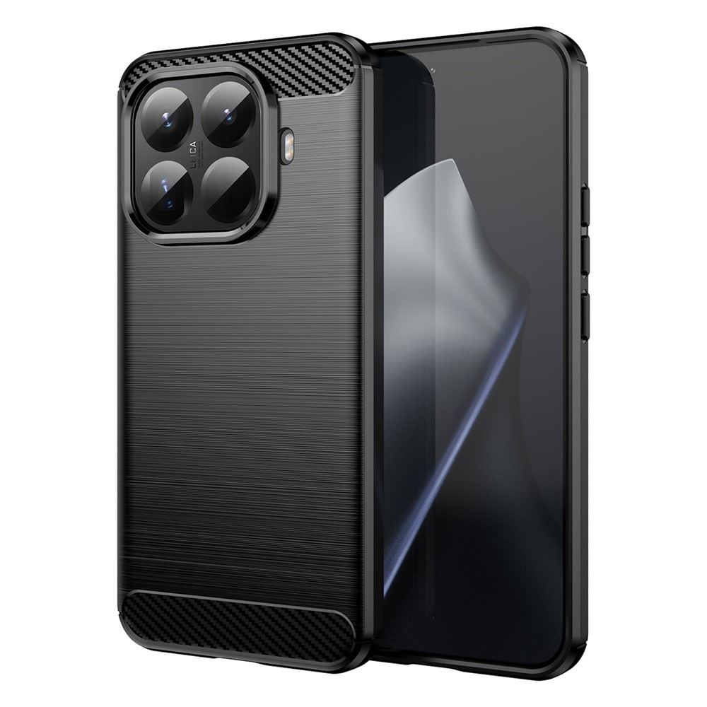 Защитен калъф AMORUS  за Xiaomi 15T Pro | TPU, Въглеродна текстура | Вкл. Протектор | Черен, Червен, Тъмносин