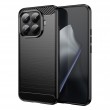 Защитен калъф AMORUS  за Xiaomi 15T Pro | TPU, Въглеродна текстура | Вкл. Протектор | Черен, Червен, Тъмносин