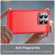 Защитен калъф AMORUS  за Xiaomi 15T Pro | TPU, Въглеродна текстура | Вкл. Протектор | Черен, Червен, Тъмносин