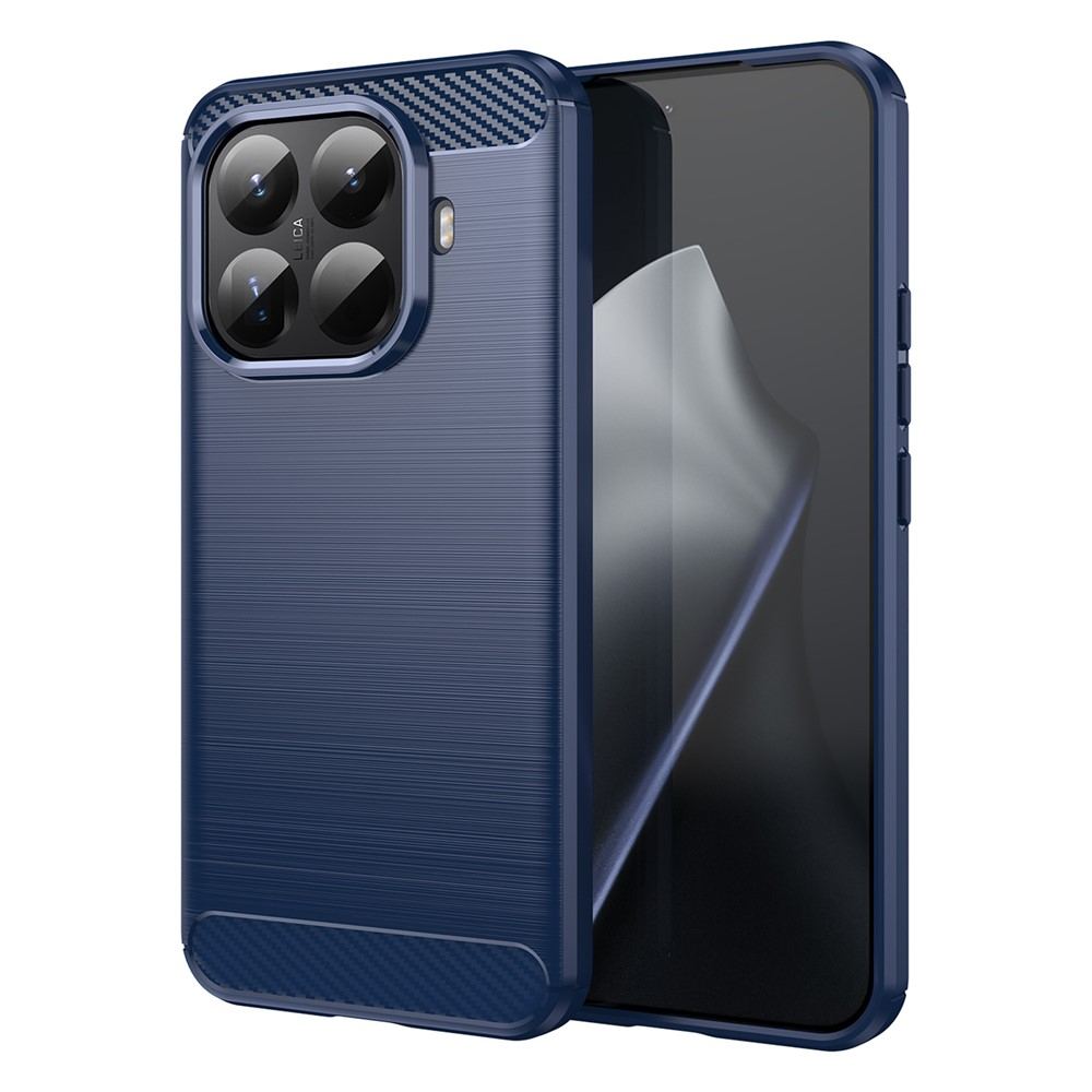 Защитен калъф AMORUS  за Xiaomi 15T Pro | TPU, Въглеродна текстура | Вкл. Протектор | Черен, Червен, Тъмносин