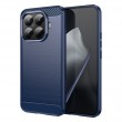 Защитен калъф AMORUS  за Xiaomi 15T Pro | TPU, Въглеродна текстура | Вкл. Протектор | Черен, Червен, Тъмносин