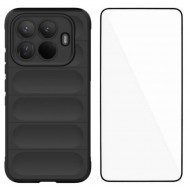 Защитен калъф WANLONFENG за Xiaomi 15T Pro [2в1 Комплект] със Стъклен Протектор | TPU, Анти-хлъзгав | 5 Цвята