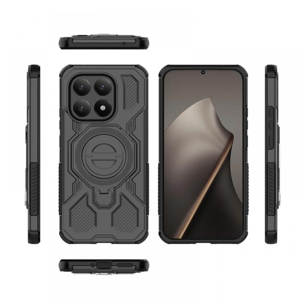 WANLONFENG Калъф (PC + TPU) със Стойка за Xiaomi 15T | 2 бр. Стъклени Протектори | Усилена защита | 4 Цвята