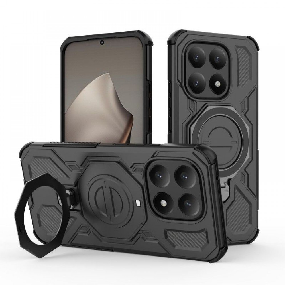 WANLONFENG Калъф (PC + TPU) със Стойка за Xiaomi 15T | 2 бр. Стъклени Протектори | Усилена защита | 4 Цвята