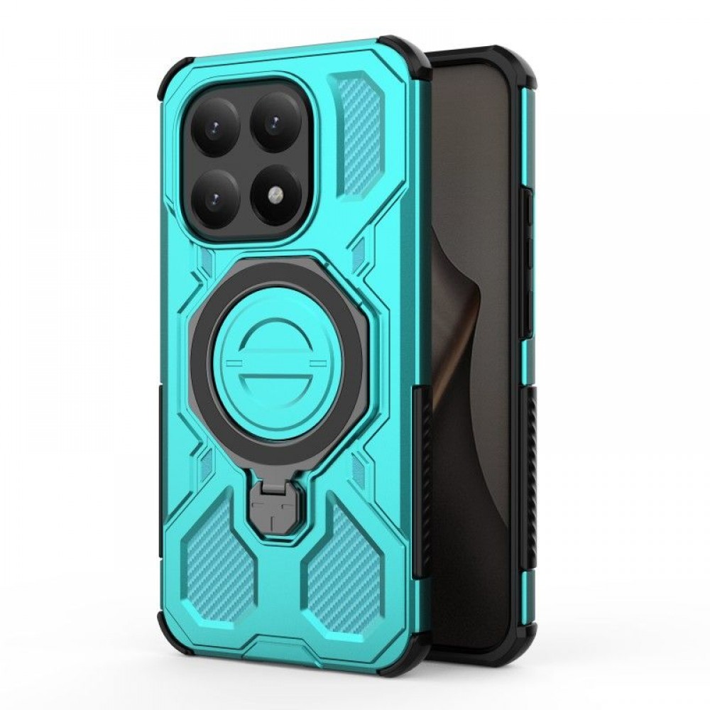 WANLONFENG Калъф (PC + TPU) със Стойка за Xiaomi 15T | 2 бр. Стъклени Протектори | Усилена защита | 4 Цвята