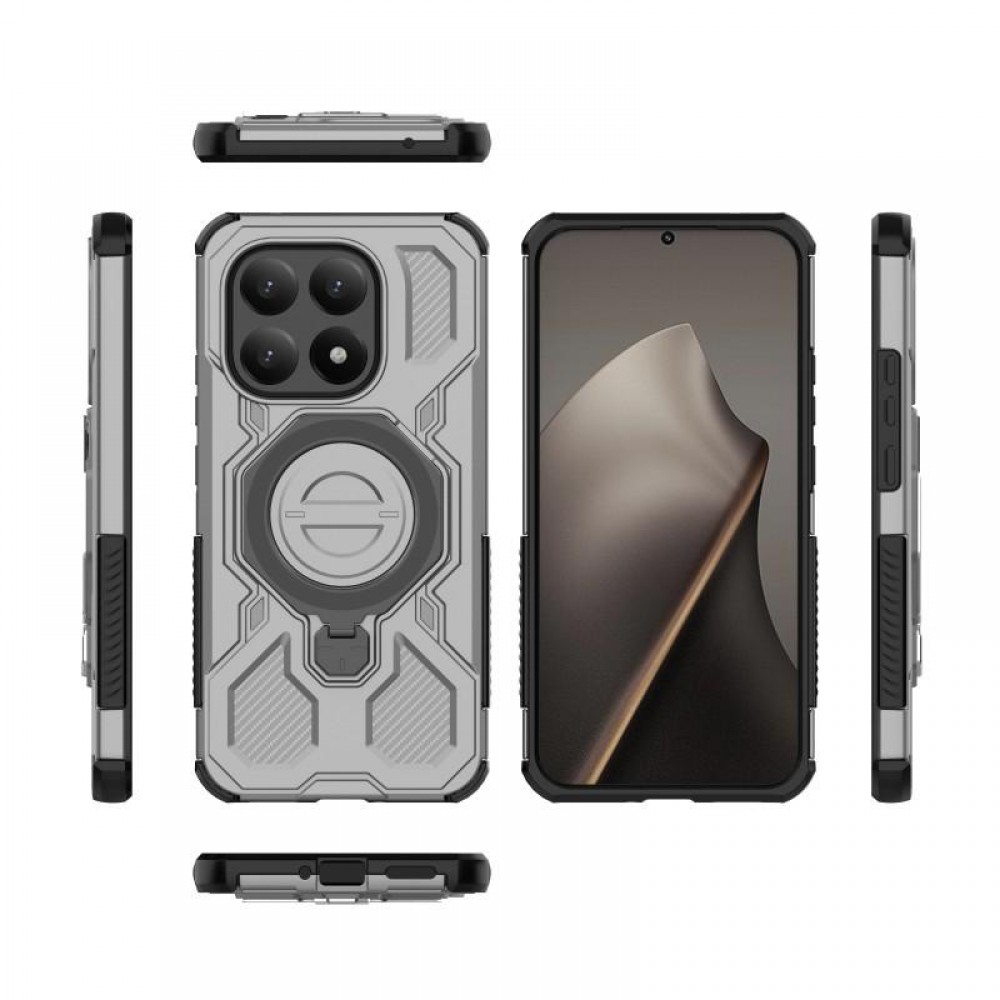 WANLONFENG Калъф (PC + TPU) със Стойка за Xiaomi 15T | 2 бр. Стъклени Протектори | Усилена защита | 4 Цвята
