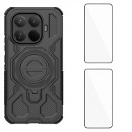 Защитен калъф за Xiaomi 15T Pro със Стойка + 2бр Протектори за Екран | WANLONFENG | Усилена защита, 4 Цвята