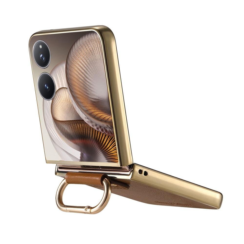 Xiaomi Mix Flip 2 калъф – PC+PU кожа, метално покритие, халка подставка, протектор, 4 цвята