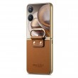 Xiaomi Mix Flip 2 калъф – PC+PU кожа, метално покритие, халка подставка, протектор, 4 цвята
