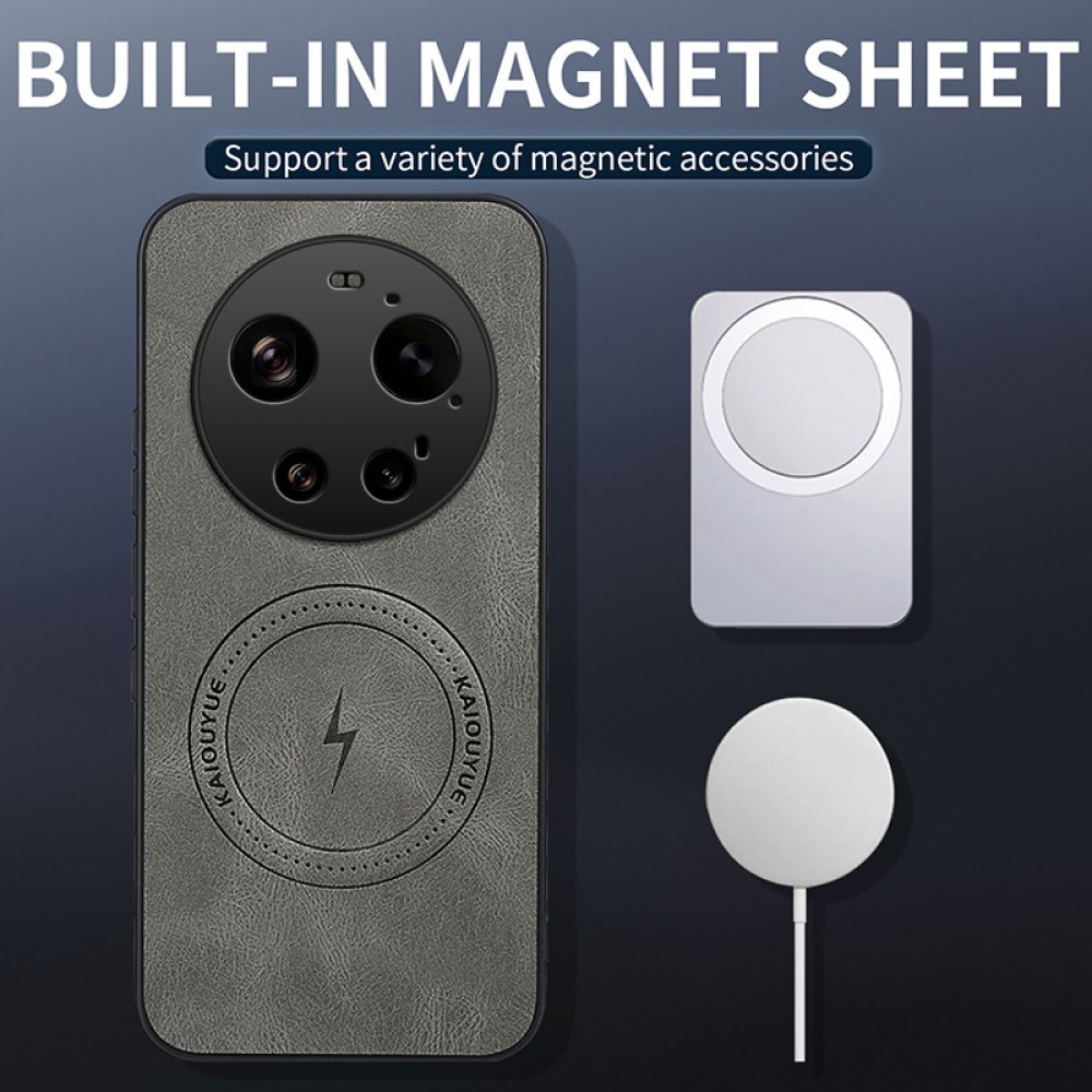 WANLONFENG SD Магнитен Калъф за Xiaomi 17 Ultra 5G - PC+TPU, Nappa текстура, 2 стъкла, 4 цвята