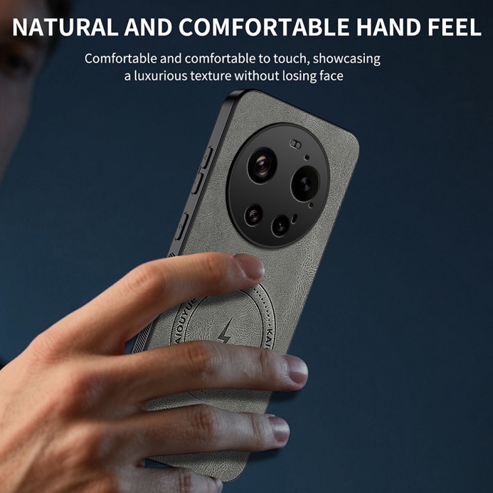 WANLONFENG SD Магнитен Калъф за Xiaomi 17 Ultra 5G - PC+TPU, Nappa текстура, 2 стъкла, 4 цвята