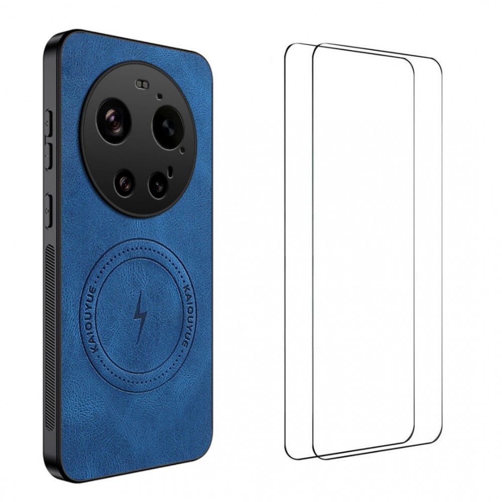 WANLONFENG SD Магнитен Калъф за Xiaomi 17 Ultra 5G - PC+TPU, Nappa текстура, 2 стъкла, 4 цвята