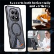 Магнитен калъф за Xiaomi Poco M8 5G / Redmi Note 15 5G с Мрежеста Текстура и Стойка- PC+TPU, 3D Вентилационен дизайн, Вкл. Протектор- 6 Цвята