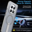 Магнитен калъф за Xiaomi Poco M8 5G / Redmi Note 15 5G с Мрежеста Текстура и Стойка- PC+TPU, 3D Вентилационен дизайн, Вкл. Протектор- 6 Цвята