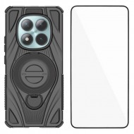 Защитен калъф WANLONFENG за Xiaomi Poco M8 5G / Redmi Note 15 5G със Стойка и Филм за дисплея- Удароустойчив, PC+TPU - 6 Цвята
