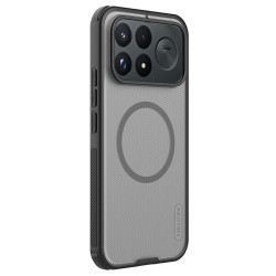 NILLKIN Frosted Shield Pro за Xiaomi Poco F9 Ultra 5G Магнитен PC + TPU Калъф със Скрийн Протектор – Прозрачен Черен