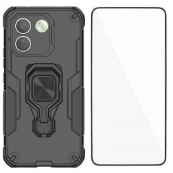 WANLONFENG за Xiaomi Redmi Note 17 Pro Max 5G Двуслоен PC TPU Калъф със Стойка и Темпериран Скрийн Протектор – 5 Цвята