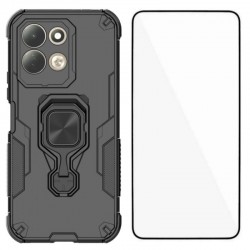 WANLONFENG за Xiaomi Redmi 17 5G / 4G PC + TPU Калъф със Стойка и Стъклен Скрийн Протектор