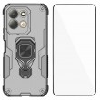 WANLONFENG за Xiaomi Redmi 17 5G / 4G PC + TPU Калъф със Стойка и Стъклен Скрийн Протектор