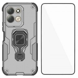 WANLONFENG за Xiaomi Redmi 17 5G / 4G PC + TPU Калъф със Стойка и Стъклен Скрийн Протектор