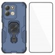WANLONFENG за Xiaomi Redmi 17 5G / 4G PC + TPU Калъф със Стойка и Стъклен Скрийн Протектор