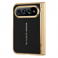 Xiaomi 18 Fold Калъф с Вградено Стъкло, PC и PU Кожа – Черен, Червен и Бял